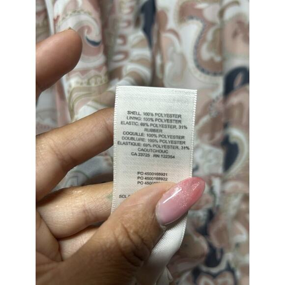 Aritzia wilfred women Sm tempest smocked babydoll mini dress Artsey Floral boho - Picture 8 of 9